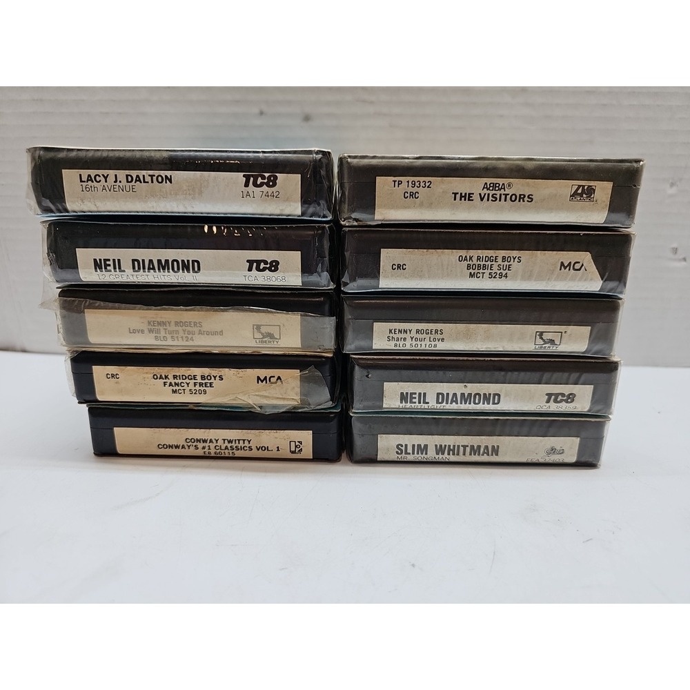 8 Track Tapes Lot of 10 Untested 80s Various Artists. New